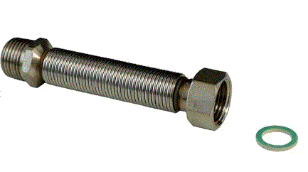 Edelstahl Flexschlauch 1/2IGxAG 26-48cm